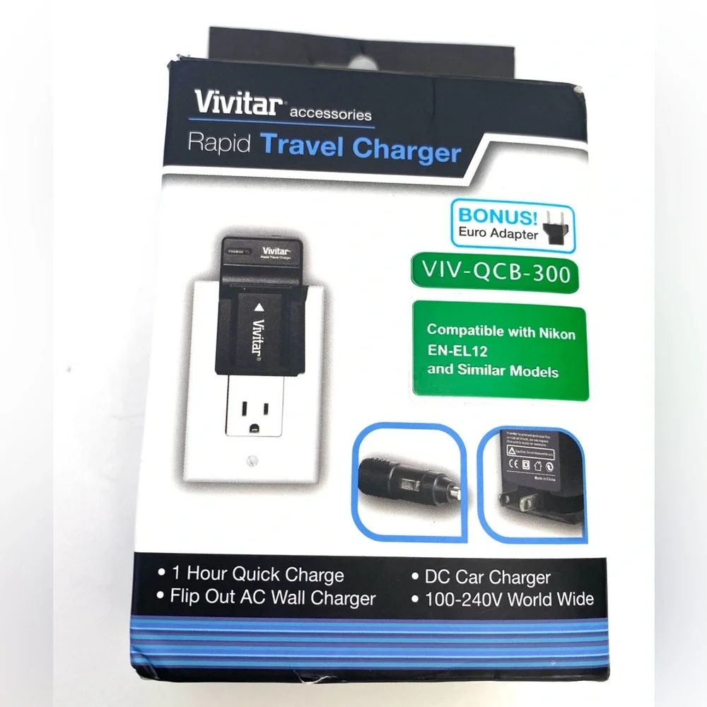 Vivitar Rapid Travel Battery Charger for Nikon EN-EL12